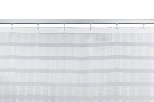Extra Heavy Waterproof Fabric Shower Curtain Weighted Hem White 11 Size In Stock - Picture 2 of 8