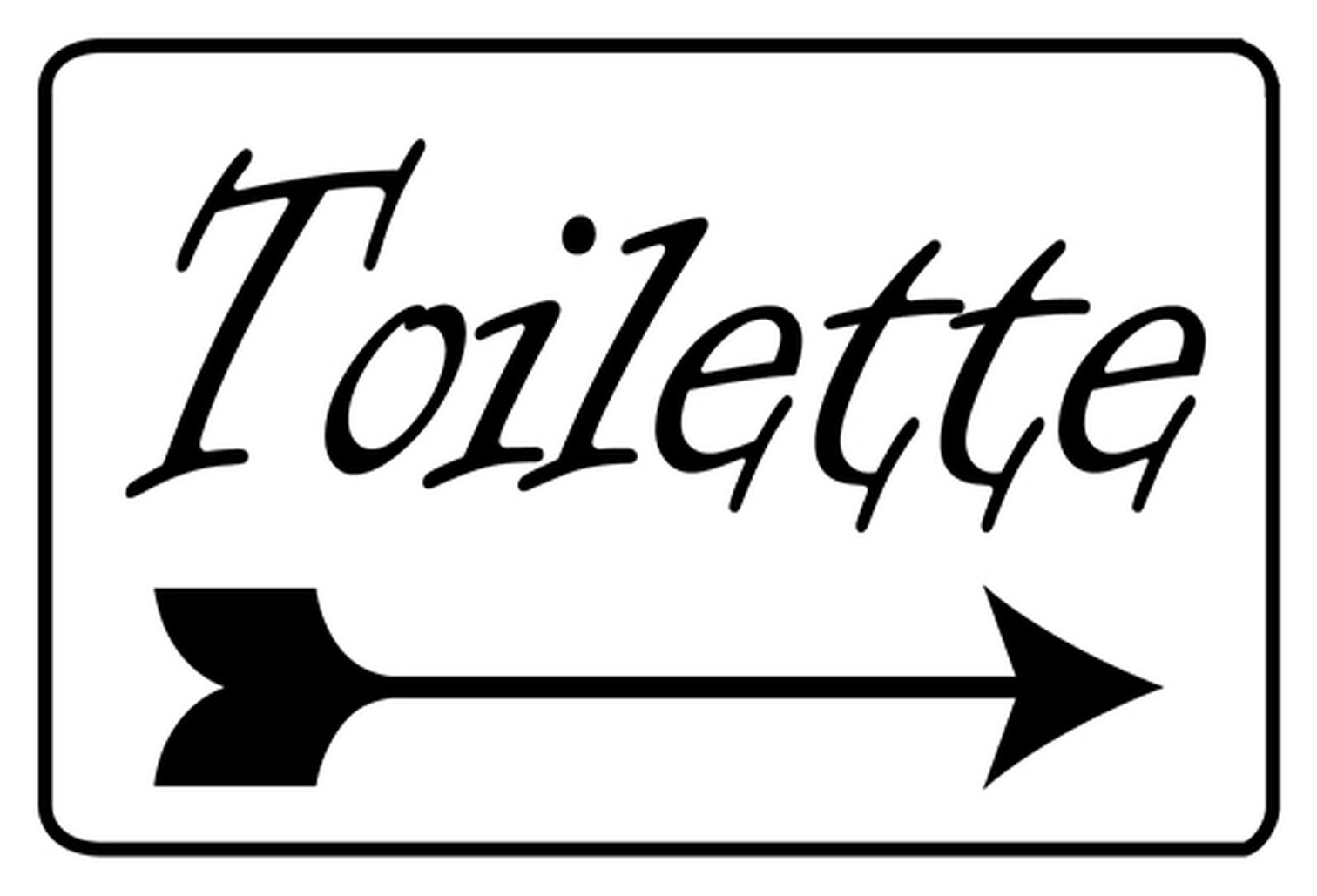 Top-Schild, versch. Größen, TOILETTE RECHTS, Klo, WC, Restaurant, Neu & ovp