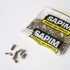 14g (2.0mm) Sapim Brass Nipples  PACK of 6  SILVER & BLACK  12mm 14mm 16mm