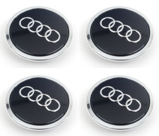AUDI A3 8P Lot de 4 cache-moyeux centraux de roue Noir brillant 4B0601170AAX1
