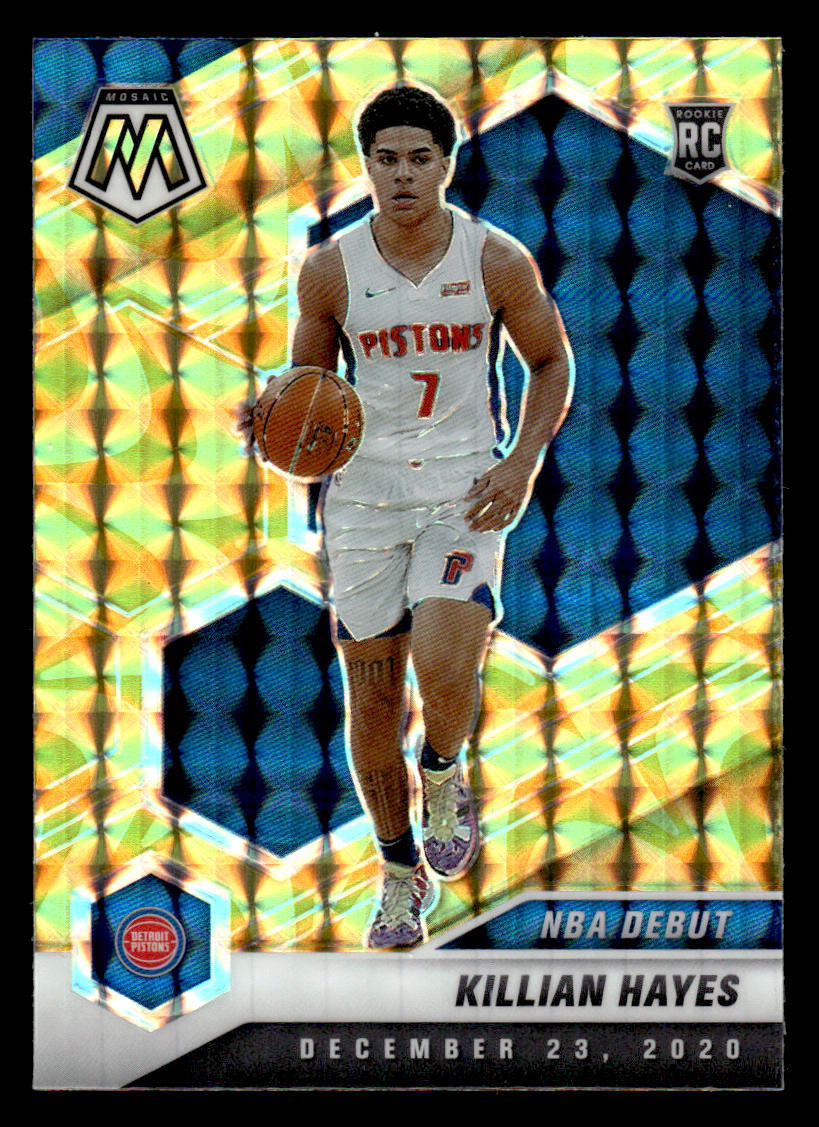 QTY Killian Hayes 2020-21 Panini Mosaic Mosaic Reactive Yellow #270