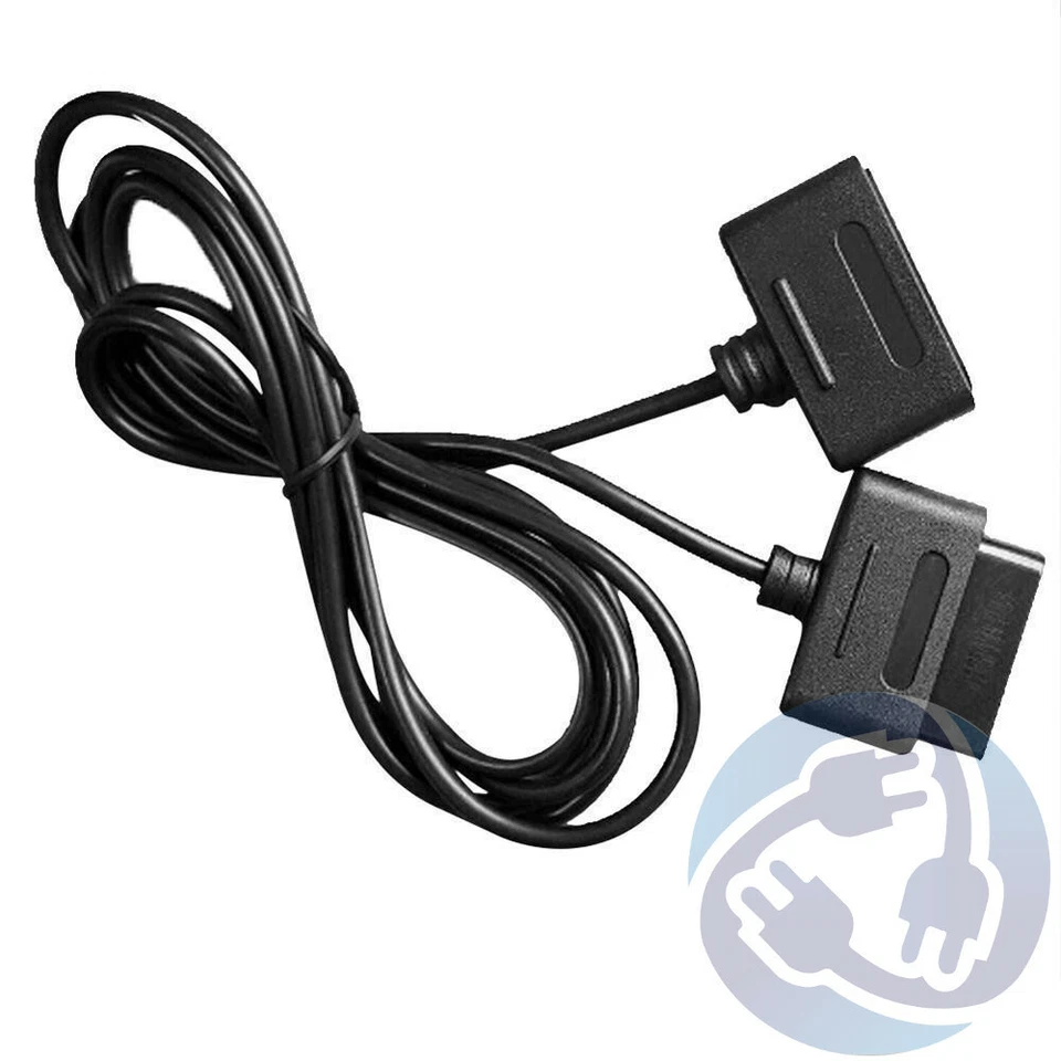 Лот 2 x контроллер удлинительный кабель для оригинального Super Nintendo SNES геймпад 6 футов - Изображение 3 из 4