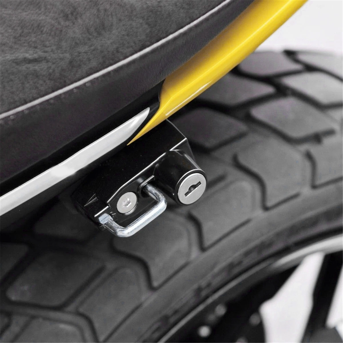 Black Motorcycle Helmet Lock For Ducati Scrambler 400 800 2015