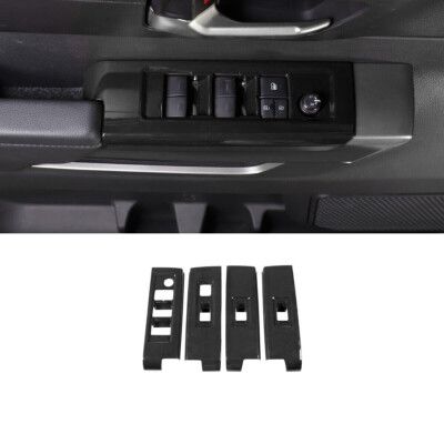GL Door Window Switch Lift Cover Trim For Toyota Tundra 2022-2024 Bright Black