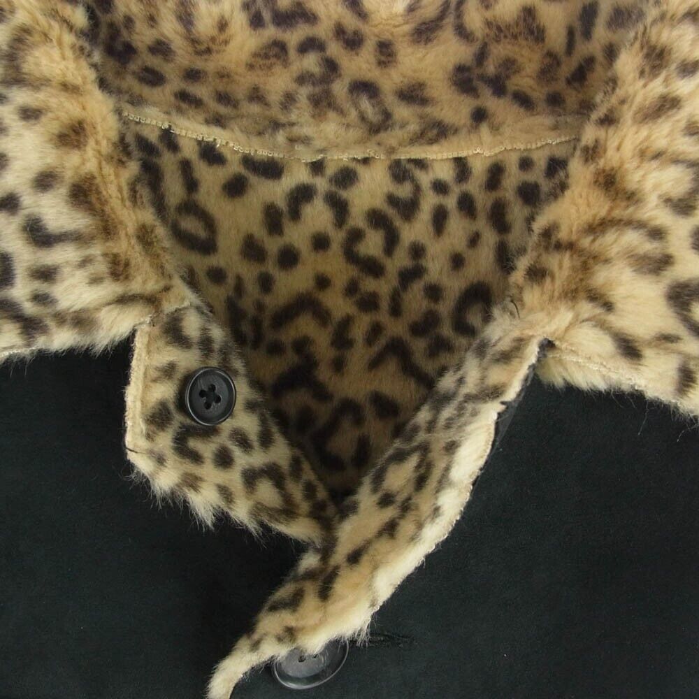 Supreme 19SS Reversible Faux Suede Leopard Coat Black Size Supreme 19SS Reversible Faux Suede Leopard Coat Black Size