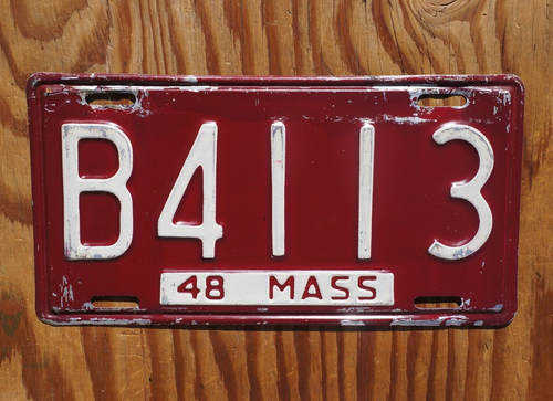 Targa camion Massachusetts 1948 - Foto 1 di 3