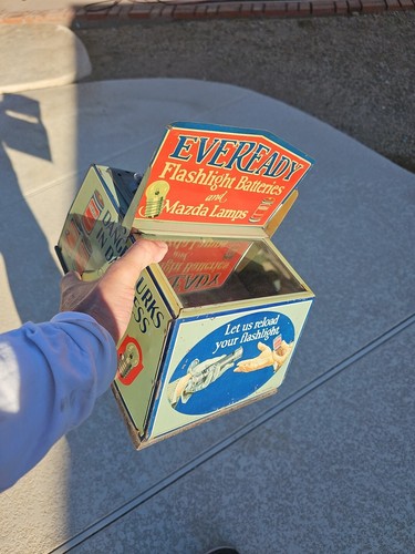 Vintage Eveready Mazda Taschenlampe Birnen & Batterien Verkaufstester Display - Bild 18 von 23