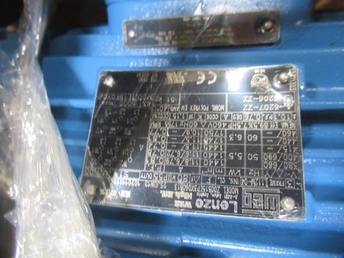 WEG Motors Model Z00515EP3X060513 Motor 7.5 HP 1750 RPM 3PH 460 Volt -NEW-B - Picture 4 of 5