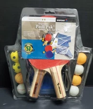Sportcraft Ping Pong Organizer Padl Pak 4 Paddles 8 Balls Net Post  Rack Set NOS