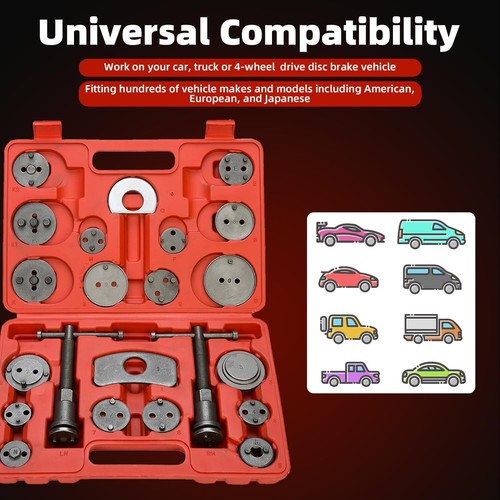 Disc Brake Caliper Compressor Wind Back Tool 24Pc Professional Caliper Tool Set - Picture 6 of 9