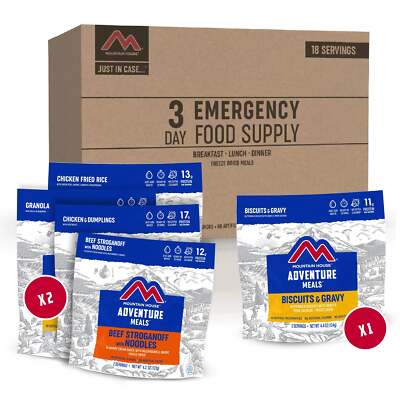 Mountain House 3-Days Emergency Food Survival Supply 18 Total Servings