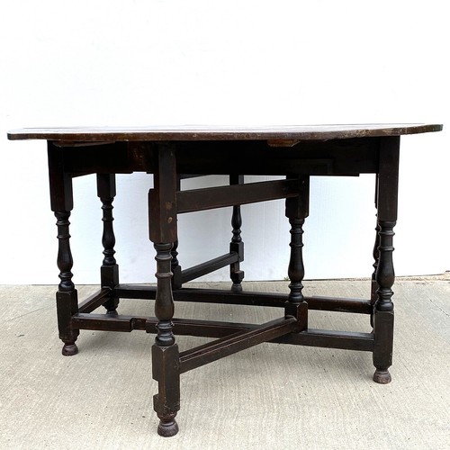 Large Antique English Georgian Oak Oval Gate-Leg Dining Table c. 1780 - Picture 5 of 18