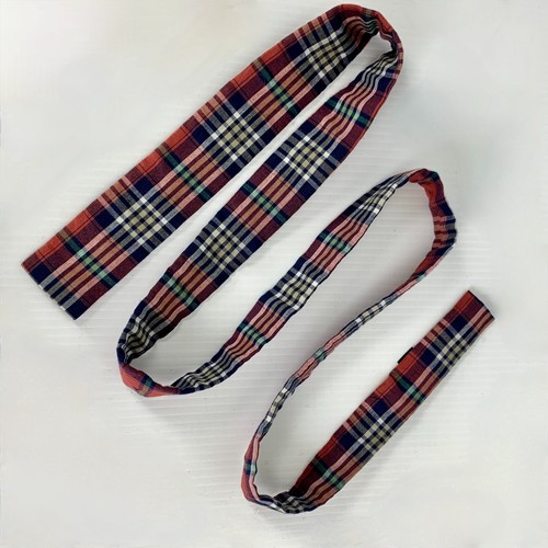 J Crew Narrow Madras Mens Necktie Thin Cotton Tie Plaid Excellent Gift Condition - Picture 2 of 9