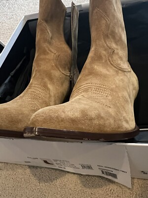 CELINE ブーツ Mid Carf Boot 70 Celine Joan Suede Calfskin Zipped Western Boot 70 - Sz 42 | eBay