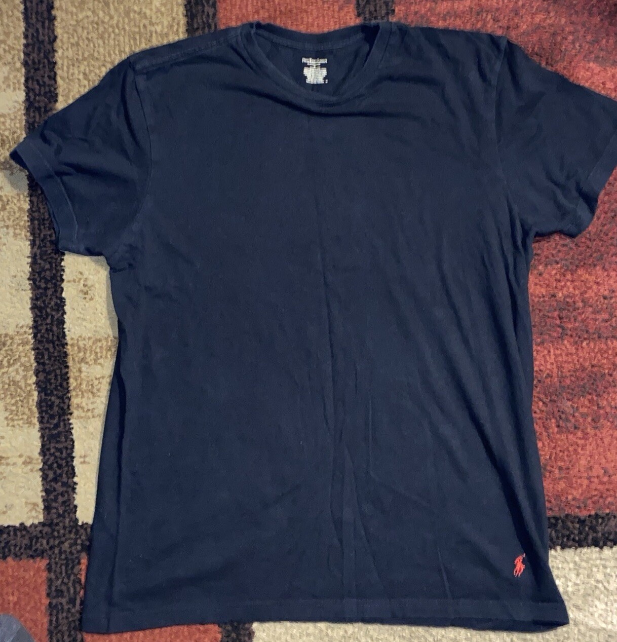 Polo Ralph Lauren Camicia Uomo Nera Med Rosso Pony Manica Corta Girocollo Casual*