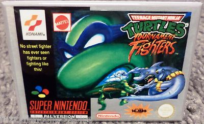 TMNT Tournament Fighters SNES Game Box 2'' x 3'' Fridge Locker MAGNET Nintendo