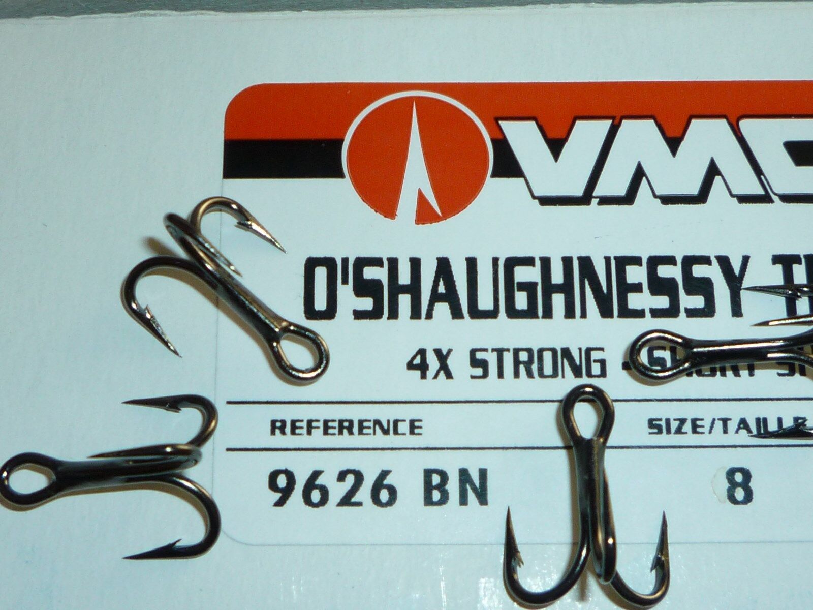 (100) VMC 4X OSHAUGHNESSY TREBLE HOOKS (SIZE 2) BLACK (9626BN) BULK 9626 BN