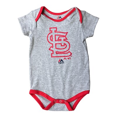 St. Louis Cardinals Gray STL Creeper Bodysuit (Size 18 Months)