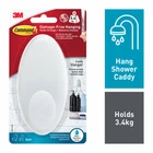 3M COMMAND BATH19 | Bath Shower Caddy Hanger 2 Strips | Water Resistant | 3.4kg