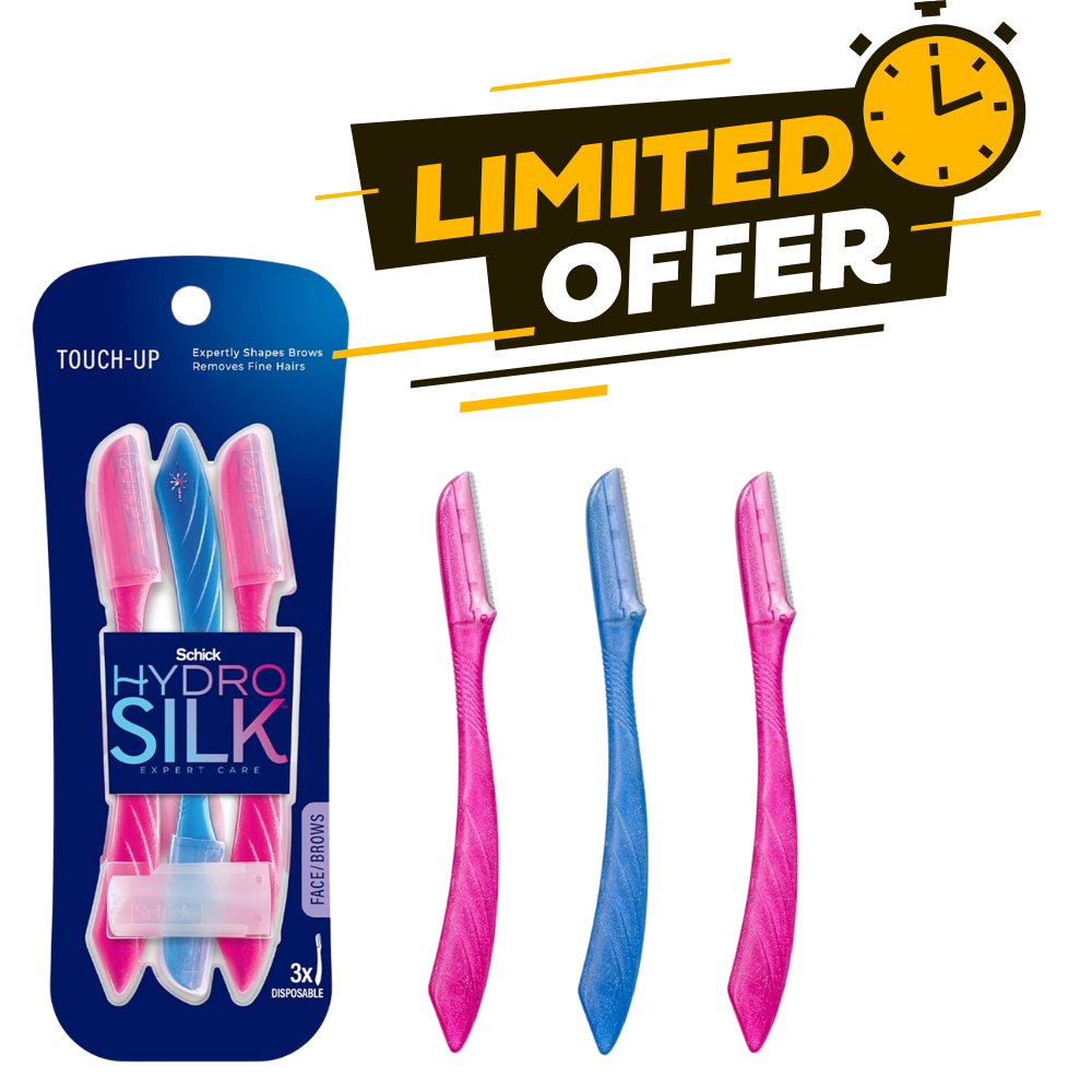 Schick Hydro Silk Touch-Up Dermaplaning Tool with Precision Cover, 3ct