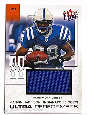 Marvin Harrison Indianapolis Colts 2004 Ultra Game Used Jersey Gold 10/88 HOF