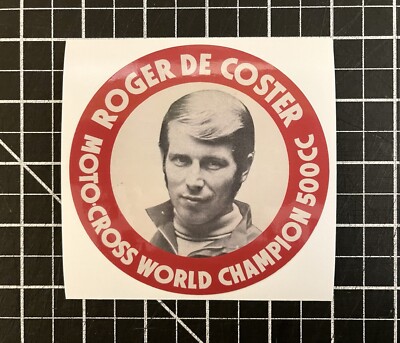 ROGER DE COSTER MOTOCROSS WORLD CHAMPION 500cc NEW sticker decal decoster