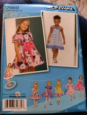 Project Runway Toddlers' Dress Pattern Size 1/2 1 2 3 Simplicity 2989 Uncut