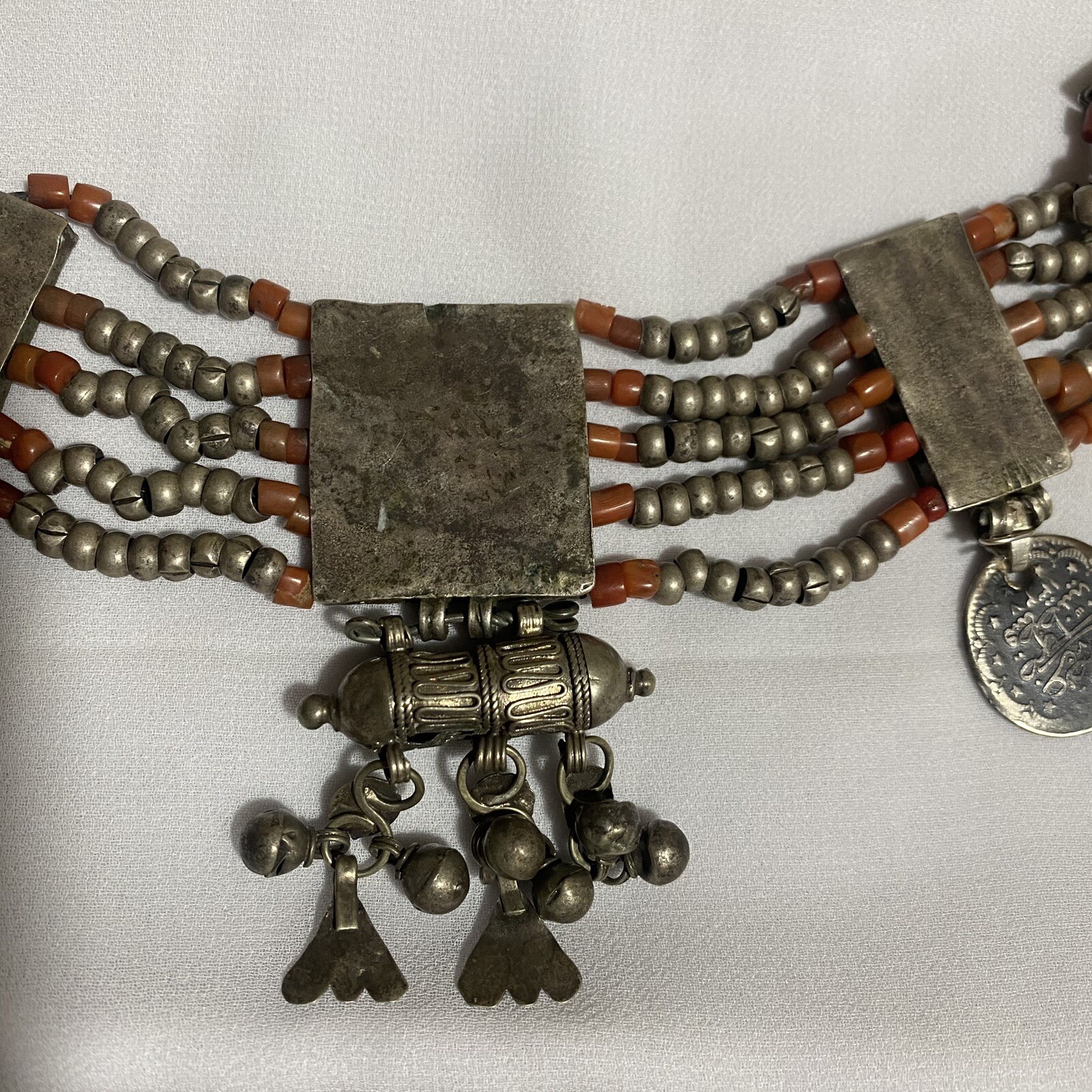 Antique  Handmade Solid Silver  Yemeni Necklace I… - image 9