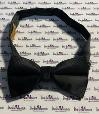 ArGail Black Two Tone Solid Checkered Pre-Tied Adjustable Bow Tie BRAND NEW