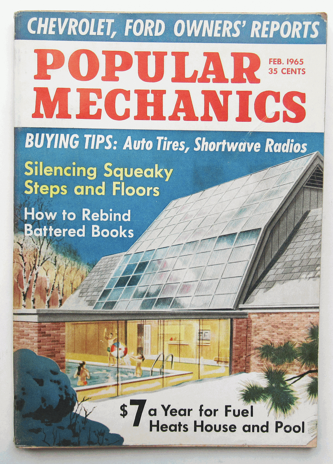 Popular Mechanics February 1965 Magazine Very Good Grade 1960s Ford Cars