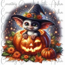Sublimation Transfer Pumpkin Gizmo Halloween Ready To Press Heat Transfer