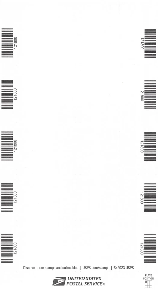 CANCELED POSTAL COUNTERFEIT SHEETLET OF 10 FOR STUDY $1 FLORAL GEOMETRY - Image 2 of 2