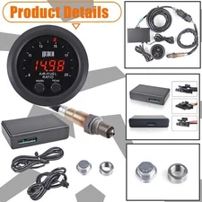 Air Wideband Gauge Kit - 52mm  2-1/16” Sensor Controller Box Round Digital Ratio