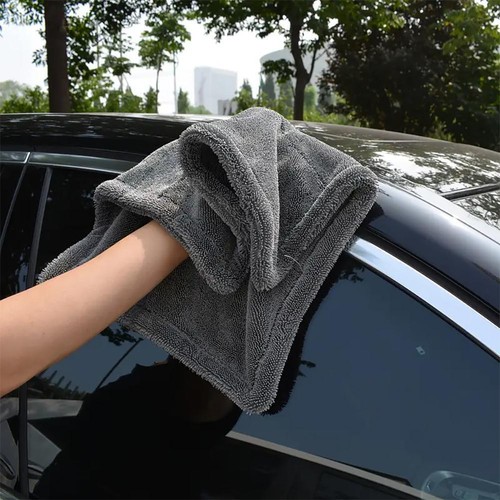 Microfibre Car Drying Towel Super Absorbent Grey Large Thick Cloths P2O8 - Picture 8 of 23