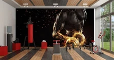 3D Black Muscles O1941 Wallpaper Wall Murals Removable Wallpaper Sticker Fay