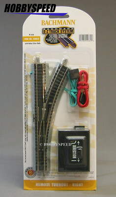 BACHMANN N SCALE E-Z TRACK REMOTE RIGHT HAND SWITCH train turnout RH BAC44862