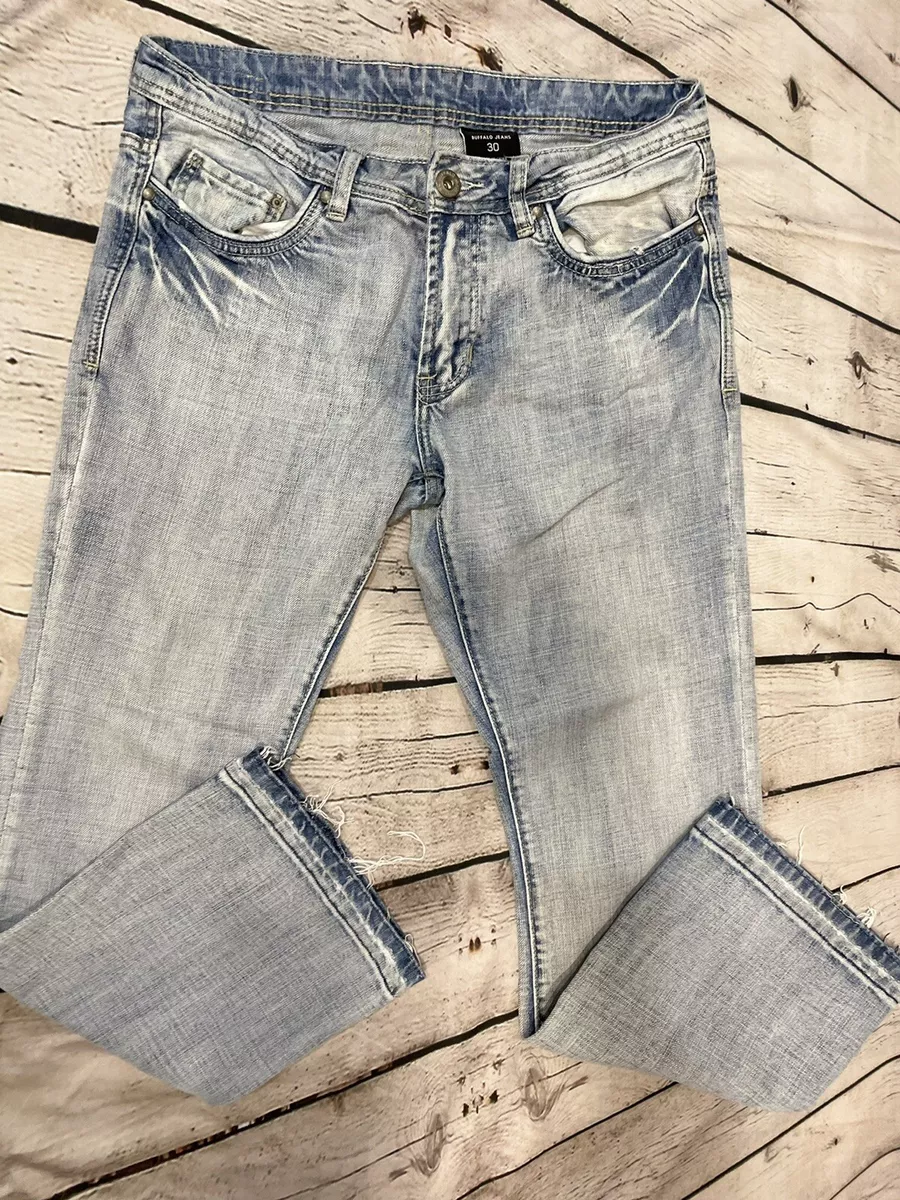 BUFFALO JEANS size 30 light blue SIZE 30 100 cotton. CA 17311 RN 85706