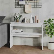Console Table High Gloss White 102x30x80 cm Engineered Wood vidaXL