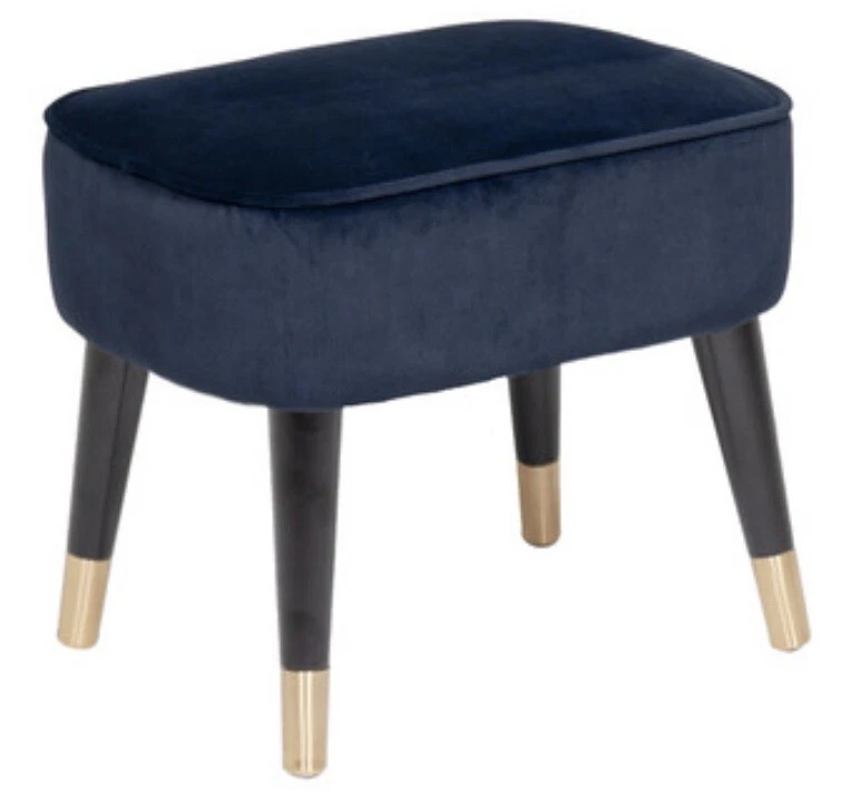 Navy and gold footstool online