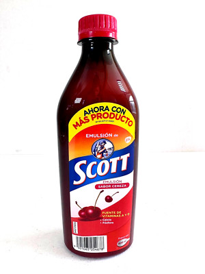 Emulsion SCOTT Cereza / SCOTT Emulsion Cherry Flav Vitamins A&D 400ml /13.52oz