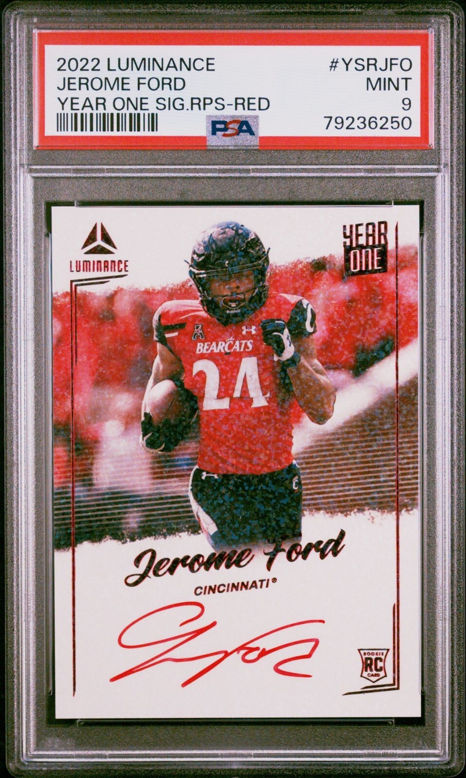 Jerome Ford Panini Luminance Year One Signatures Rps #YSRJFO Red