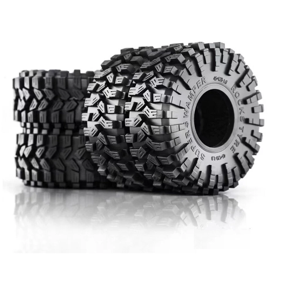 120mm 1.9" Rubber Tyres Wheel Tires for 1:10 RC SCX10 CAPRA TRAXXAS TRX-4 MST - Image 3 of 4