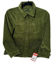 Cat  Jack Boy's Long Sleeve Corduroy Shirt Jacket Green M 8 