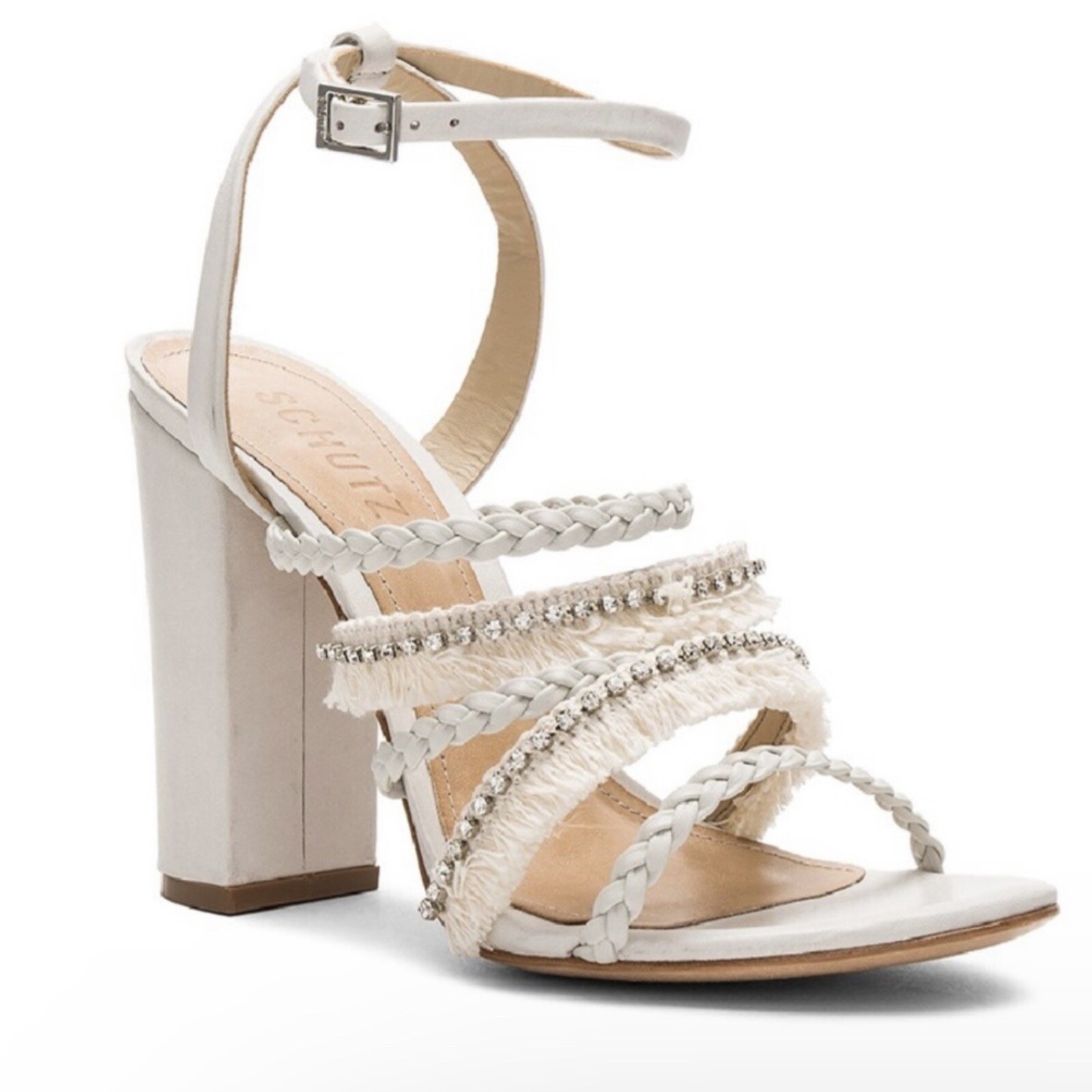 $240 NEW SCHUTZ REVOLVE IVORY SANDALS 10