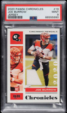 2020 Panini Chronicles Joe Burrow /299 ROOKIE JERSEY ROOKIE PATCH PSA 9 (POP 14)