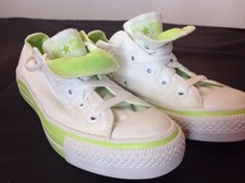 Converse Chuck ALL STAR Double Tongue Men 3 Women 5 White Green Clean