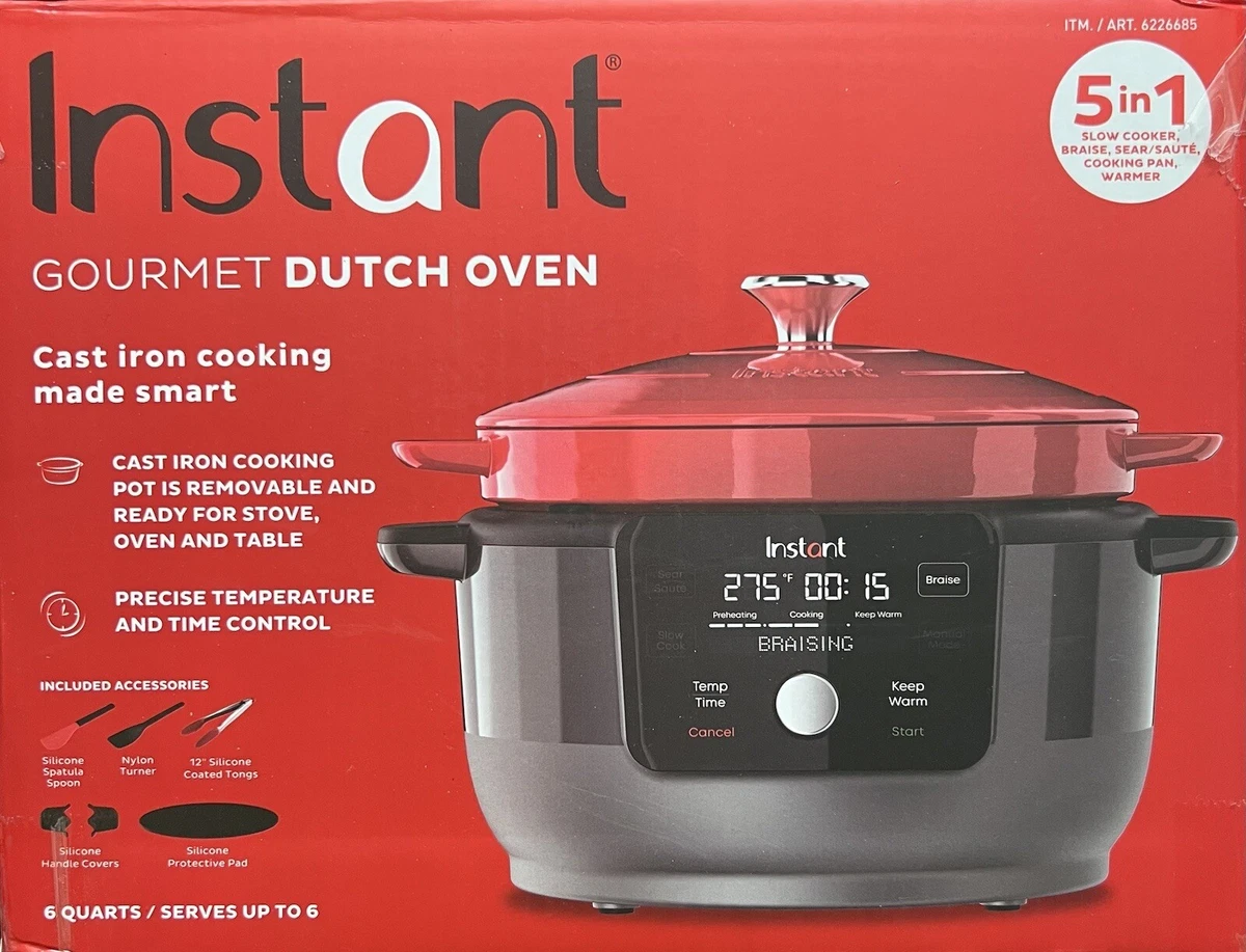  Instant Electric Round Dutch Oven, 6-Quart 1500W, From