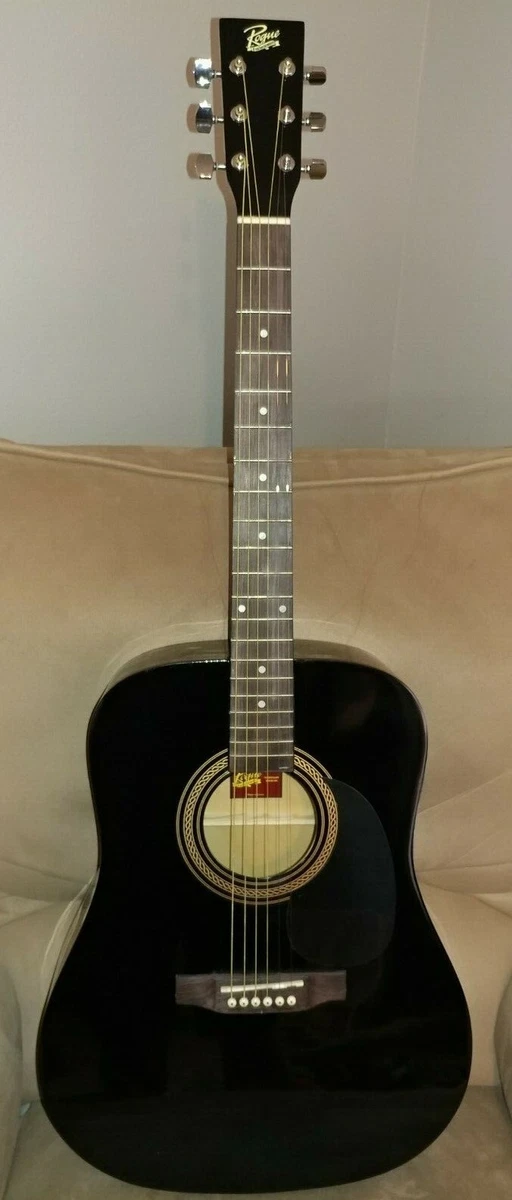 Rogue black acoustic guitar outlet
