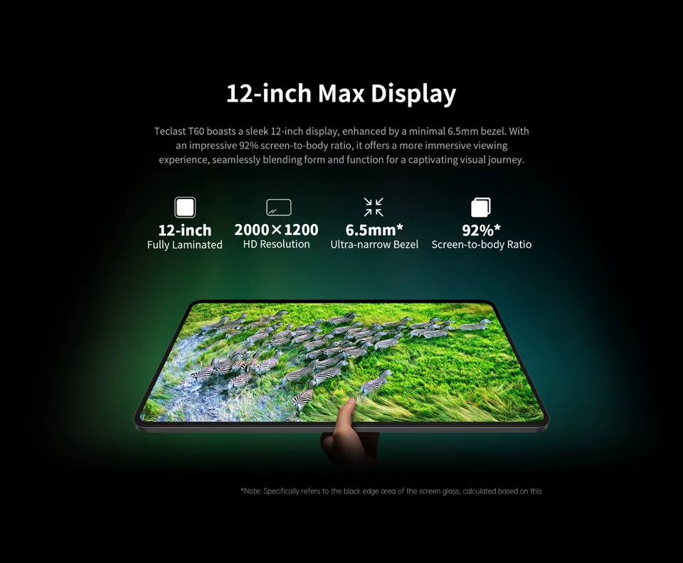 2000x1200 UNISOC T616 Octa Core 20GB RAM 256GB ROM 18W Fast Charging 12" Tablet - Image 3 of 4