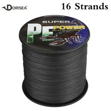 16 Strands 100m 2000m 20lbs-500lbs Black Hollow pe Dynema Braided Fishing Line
